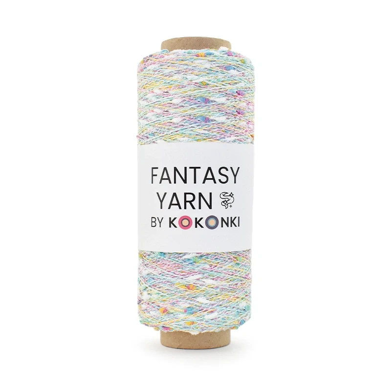 KOKONKI FANTASY YARN Tweed – duhová (cívka ~400 m)