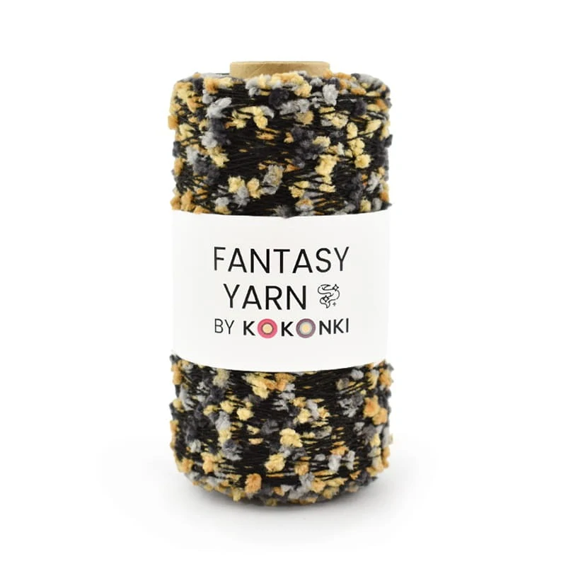 KOKONKI FANTASY YARN Bublinky – šedá-béžová (cívka ~400 m)