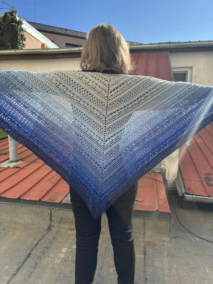 Šátek merino/akryl