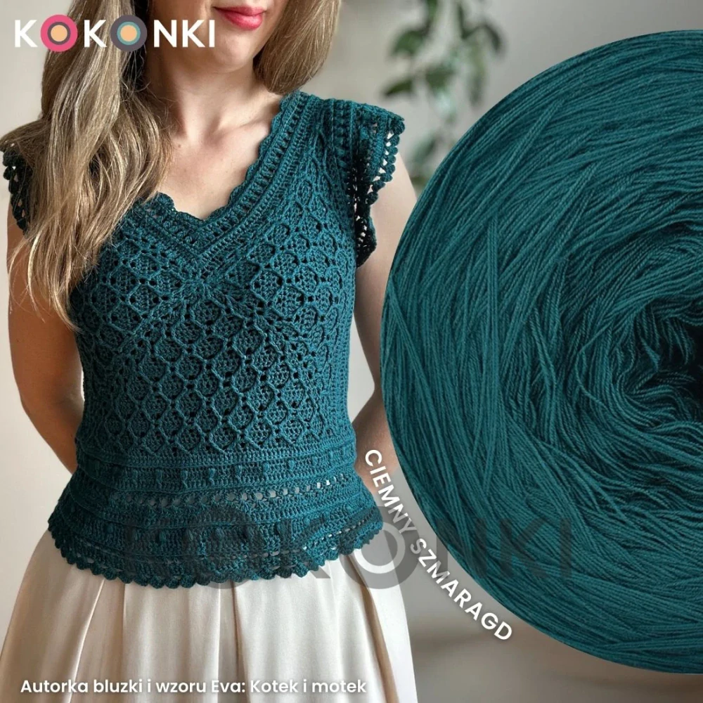 Kokonek Viscoza Ciemny szmaragd