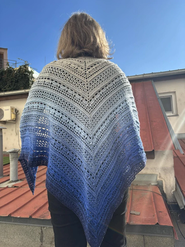 Šátek merino/akryl